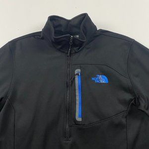 The North Face Canyonlands 1/4 1/2 Zip Pullover Men's Medium Black Softshell